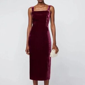 NWT Kitri Aretha Burgundy Velvet Dress - Size 4